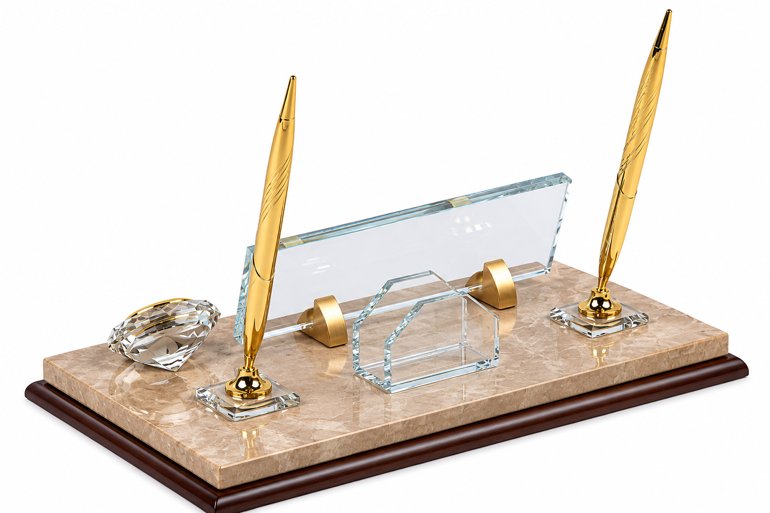 550 Ahşap Tabanlı Mermer Set