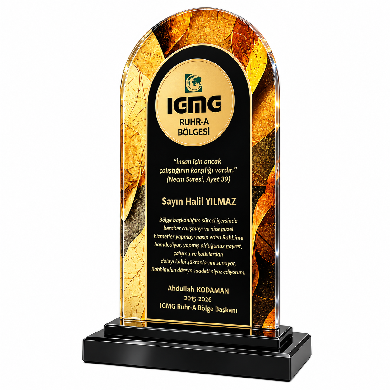 Kristal Plaket PB806