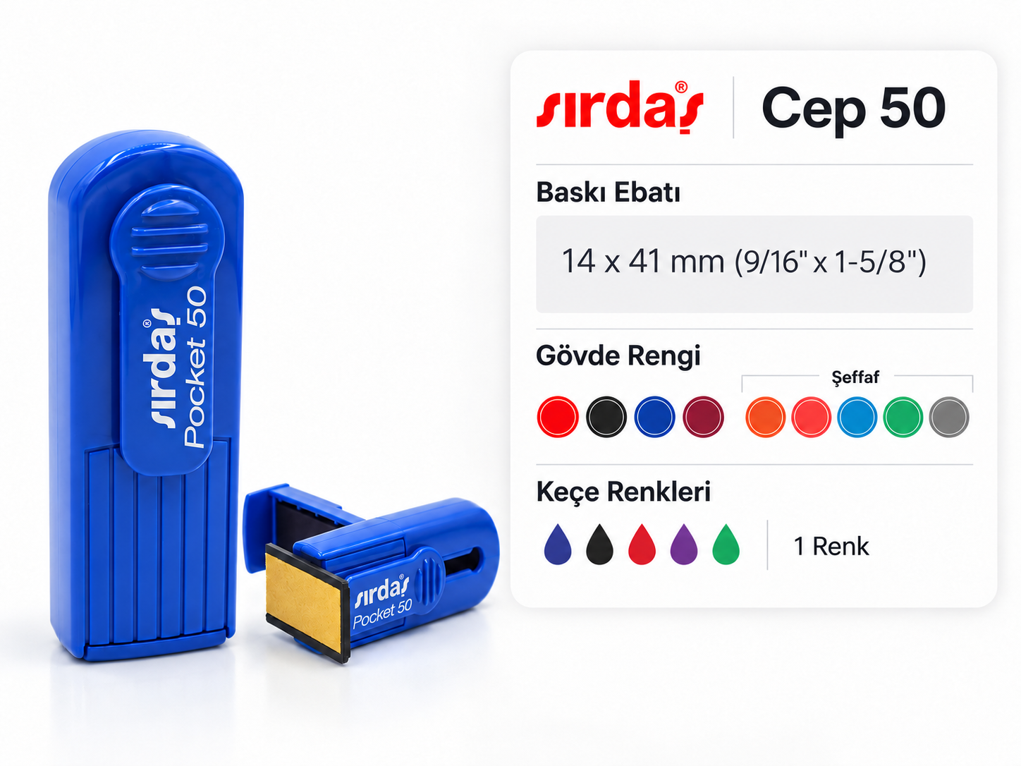 Sırdaş Pocket 50 - Cep Kaşesi